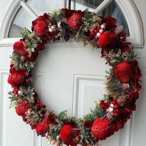 Beautiful - Cardinal Red Door Wreath